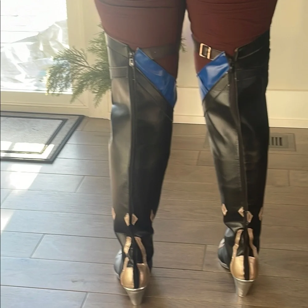 Yuancoser Mondstadt EULA Cosplay Shoes Thigh-High